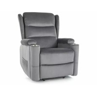 Samta izlaižams krēsls MINOS VELVET pelēks